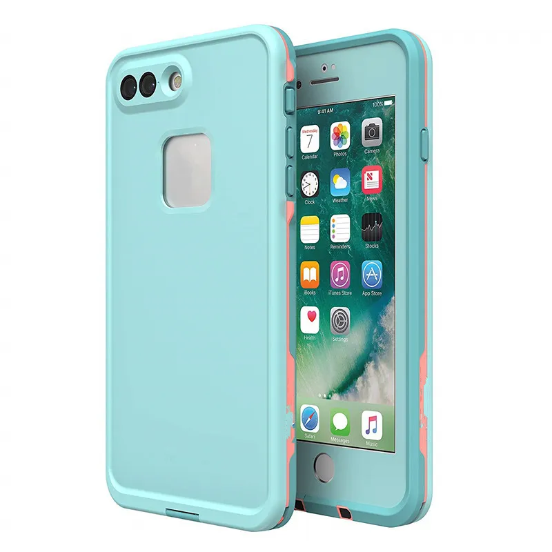 Caso de 2018 Case Life Water Proof Case para iPhone X iPhone 8p 7p Fre White Package Caso à prova d'água embalagem de varejo 9599548