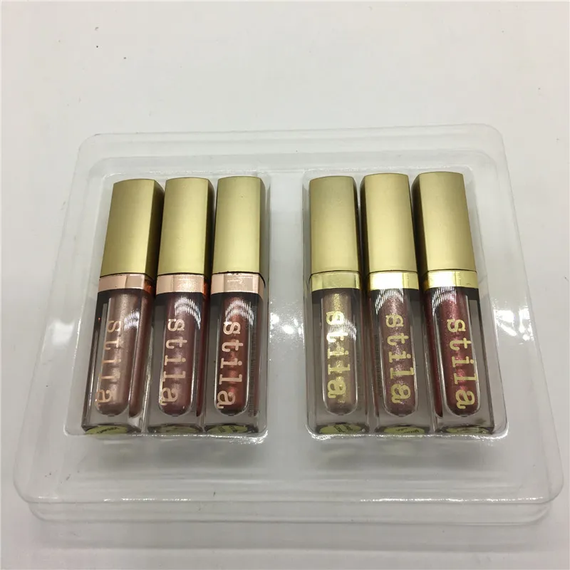 Elegance için Stila Göz 6 adet Set Pırıltılı Glow Glitter Sıvı Göz Farı Makyaj Paleti