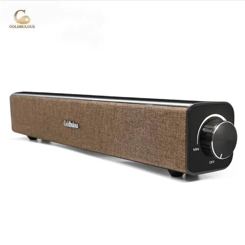 Goldbulous Soundbar 컴퓨터 블루투스 스피커 20W 슈퍼베이스 사운드 시스템 Aux Audiofor PC TV 홈 시어터 스피커