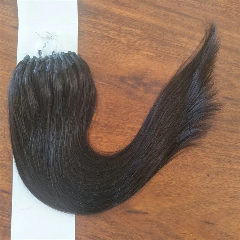 300gr Lot Micro Ring Loop Human Hair Hair Extensions Indian Prosty 300strands 1 1B 4 8 27 613 Blonde Free DHL