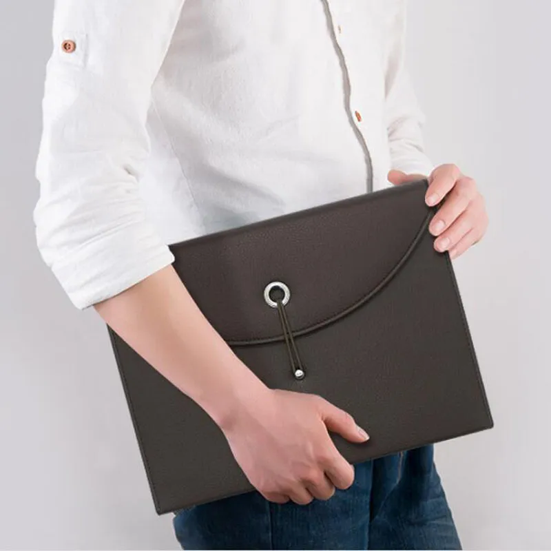 Fashion PU Leather File Bag Document Bag 33*24.7*4.5cm Documents Folder For A4 Office And School Supplies ZA6337