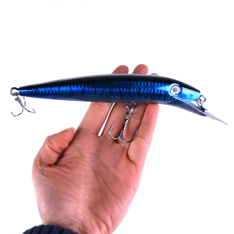 Big Game Minnow Saltwater Fishing Lure Bass Crankbait 45g 20cm Djupdykning Simning Konstgjord Laserbete