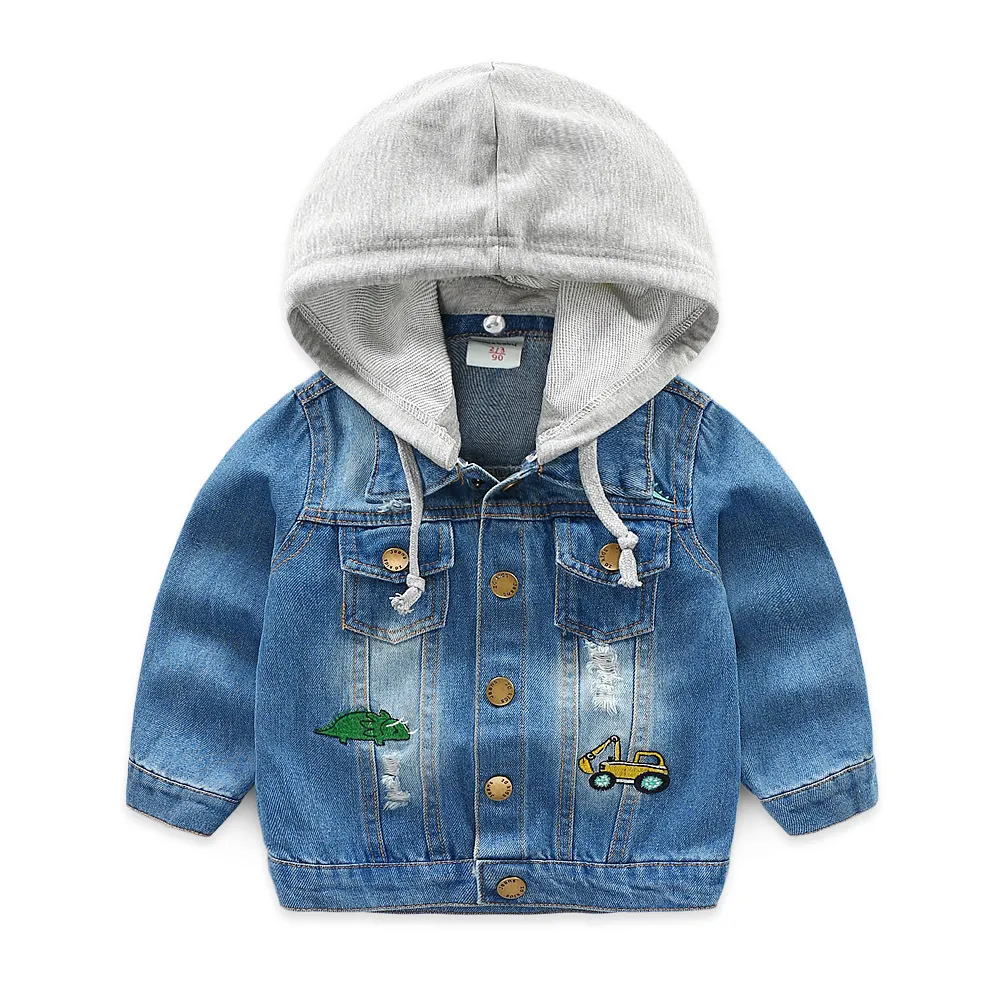 3T Carter's hooded denim jacket jean patches