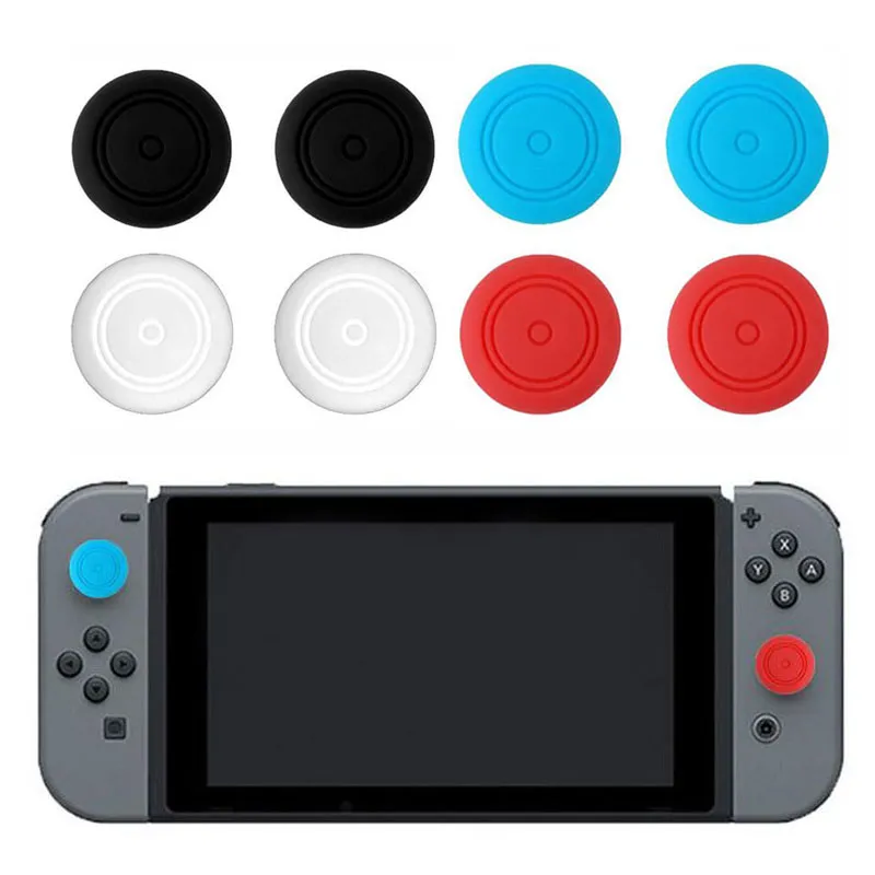 Silikon Jel Başparmak Sopa Kavrama Kapaklar Gamepad Analog Joystick Kapak Kılıf Anahtarı NS Denetleyicisi Joy-Con Thumbstick Hızlı Gemi