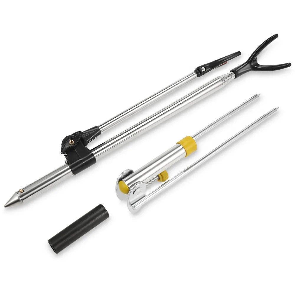 Extendable Fishing Rod Pole With Adjustable Metal Detecting Base And U  Holder Support Stand For Travel And Angling From Jetboard, $6.54