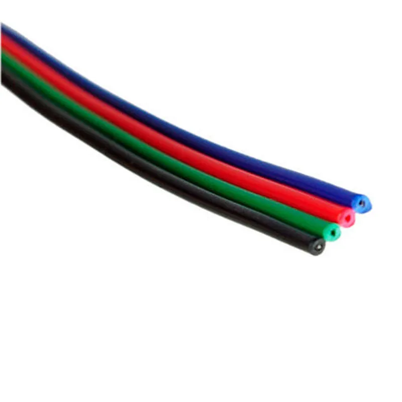 Belysningstillbehör RGB 4-PIN-förlängning Trådkontaktkabelkabel för 3528 5050 LED-band DIY LENGHT