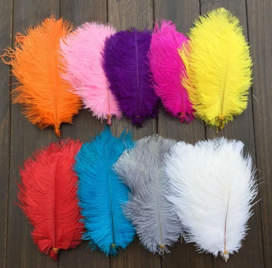 100pcs 10-15cm Feather Ostrich Tails Tail Feathers Fan For Sewing Apparel Wedding Party Home Decoration