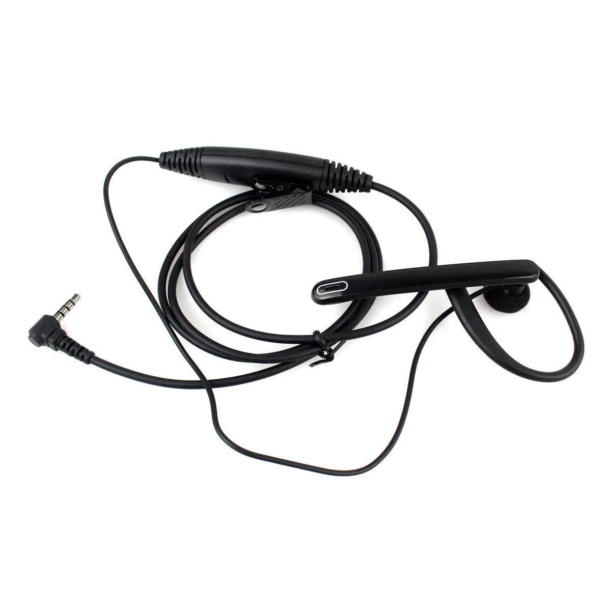 3,5 mm 1-Pin-Ohrbügel-Ohrhörer-Mikrofon-PTT-Headset für YAESU VERTEX VX-2R VX-3R FT-60R