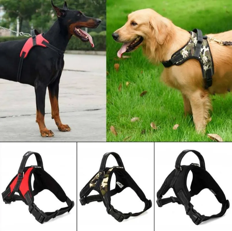 4 Stijlen Pet Kraag Grote Hond Zachte Zadel Verstelbare Harnas Riem Walk Vest Out Outdoor Handriem EA382 20PCS