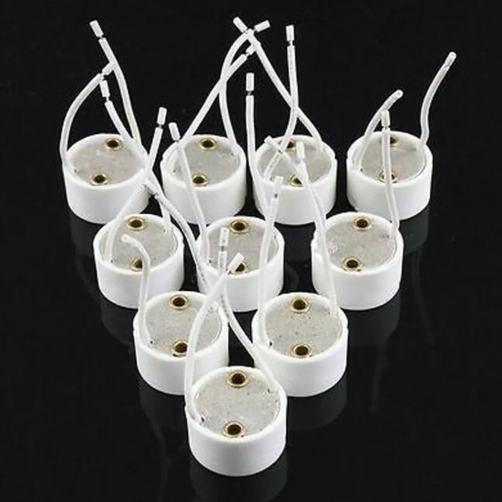 Free DHL 100pcs/lot GU10 lamp holder socket base adapter Wire Connector Ceramic Socket for LED Halogen Light