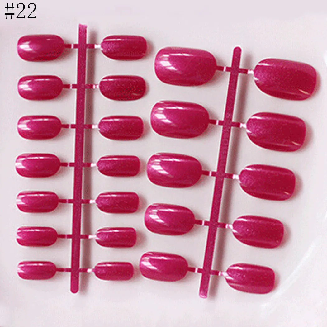 Acrylic Nails false nail tips Designer Fashion False French Nail 24 Hand Painted False Nails