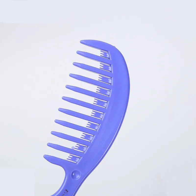 Candy Colors Handgrip Barber Hairdressing Haircut Comb Plastic Wide Tooth Hair Combs Hairstyle Women Lady Styling Tools