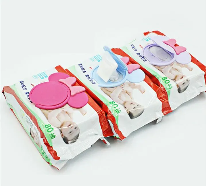 New Baby Wet Paper Lid Cartoon Mobile Wet Wipes Cover tampa de tecido reutilizável para ferramentas de cuidados com a pele do bebê