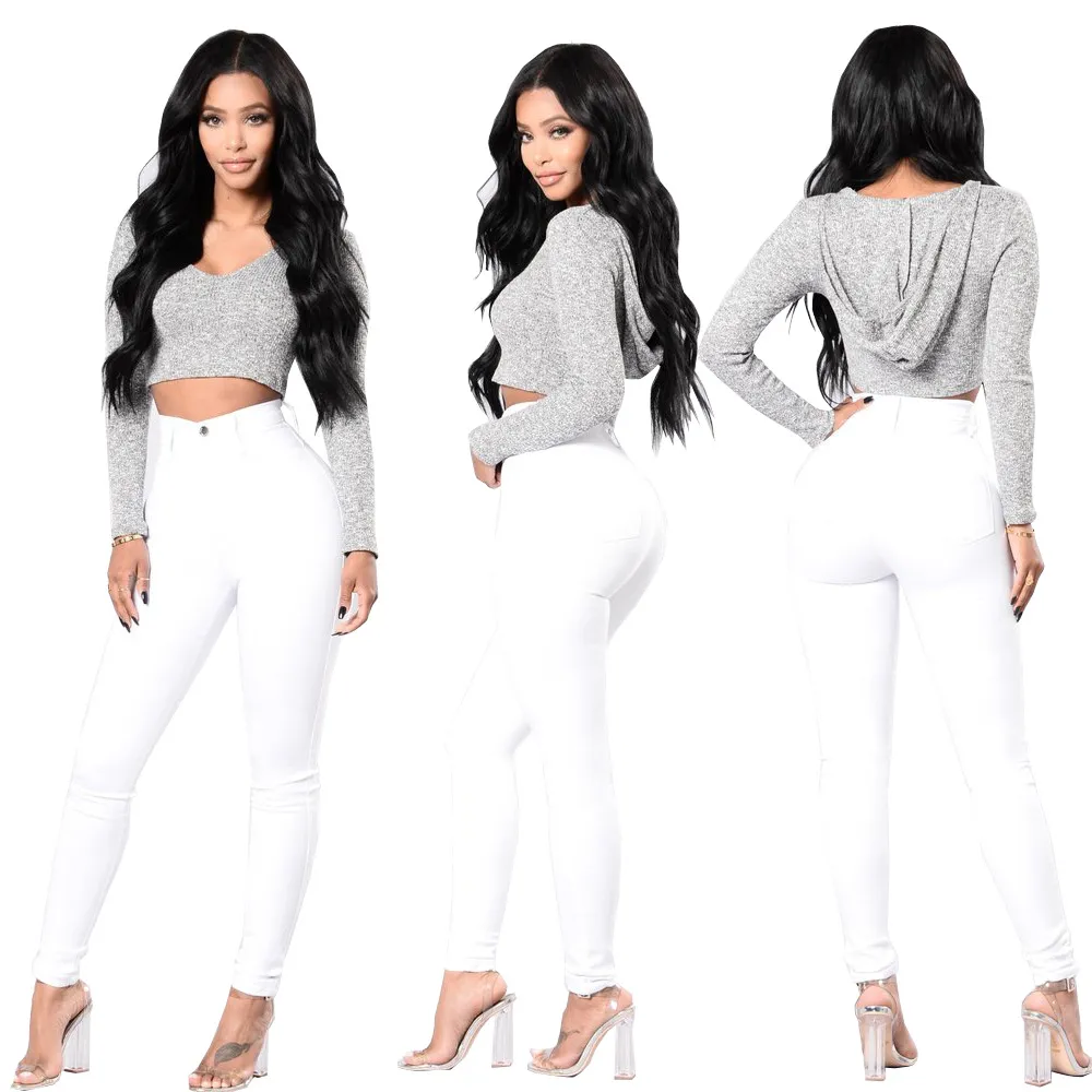 New Black Jeans Stretch Tight Jeans Women s Denim Pant For Girls Female High Waist Trousers boyfriend for women
