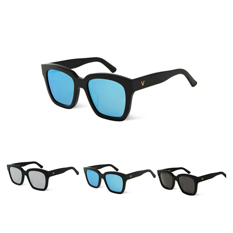 Occhiali da sole vintage polarizzati da guida donna uomo Marca V Korea Bigbang Dreamer Hoff Square frame Protezione UV / UVB