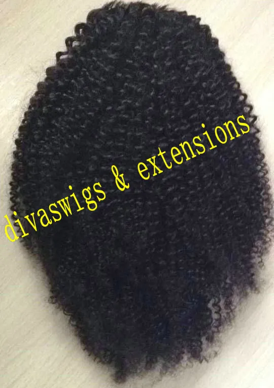 Kinky curly hästsvans för svart kvinnor naturlig färg 4b 4c afro kinky curly remy hår 1 stycke klipp i ponytails 100% mänskligt hår