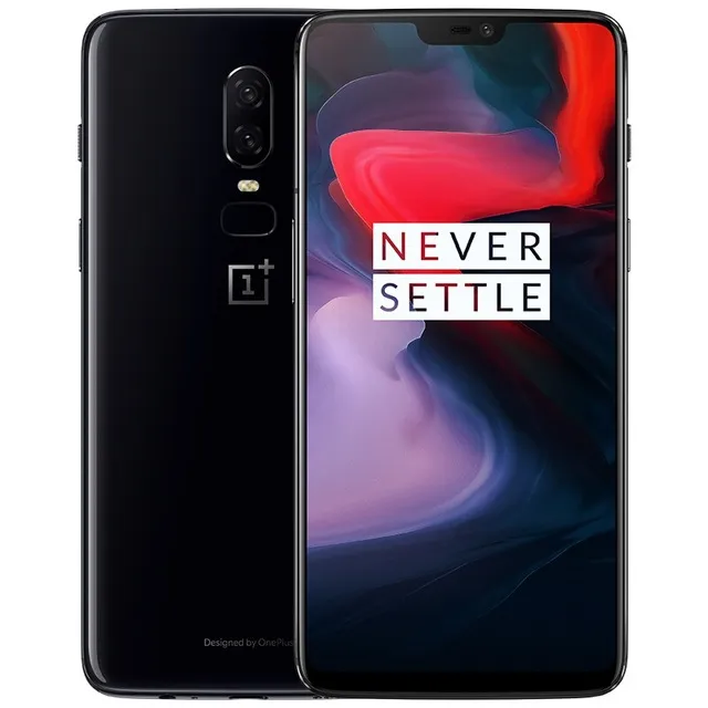 Original Oneplus 6 4G LTE 휴대 전화 8GB RAM 128GB 256GB ROM Snapdragon 845 Android 6.2 "AMOLED 전체 화면 2.5D 유리 20.0MP HDR NFC 지문 ID 얼굴 스마트 휴대 전화