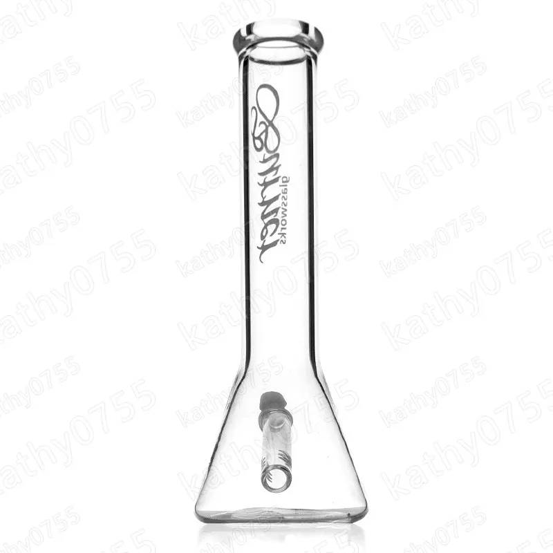 Glasolja Riggar 14mm Manlig Joint 8.1 Inches Glas Bong Partihandel Pris Klar glas Vattenrör med Percolator för rökfri frakt