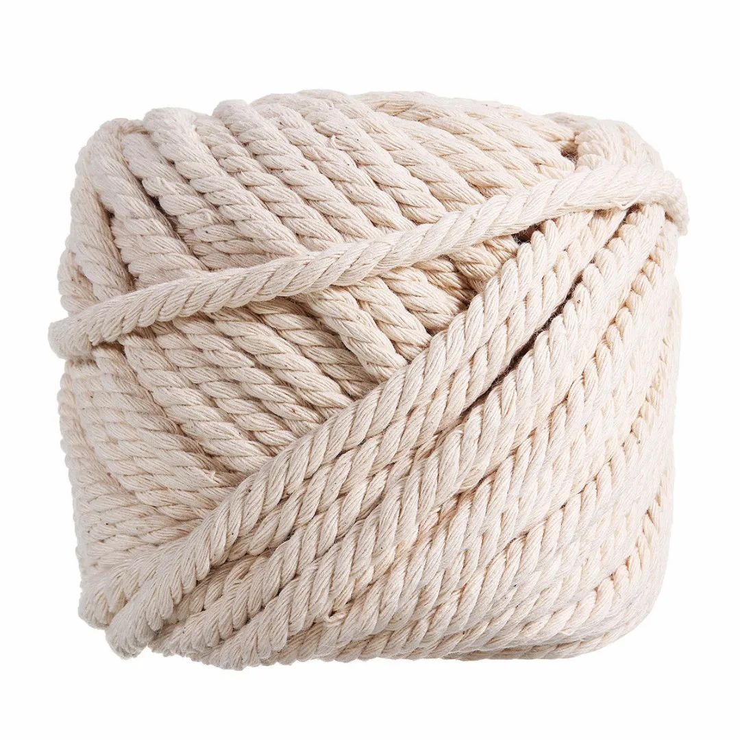Natural Beige Cotton Macrame Rope Newborn Umbilical Cord 6mm X 30m