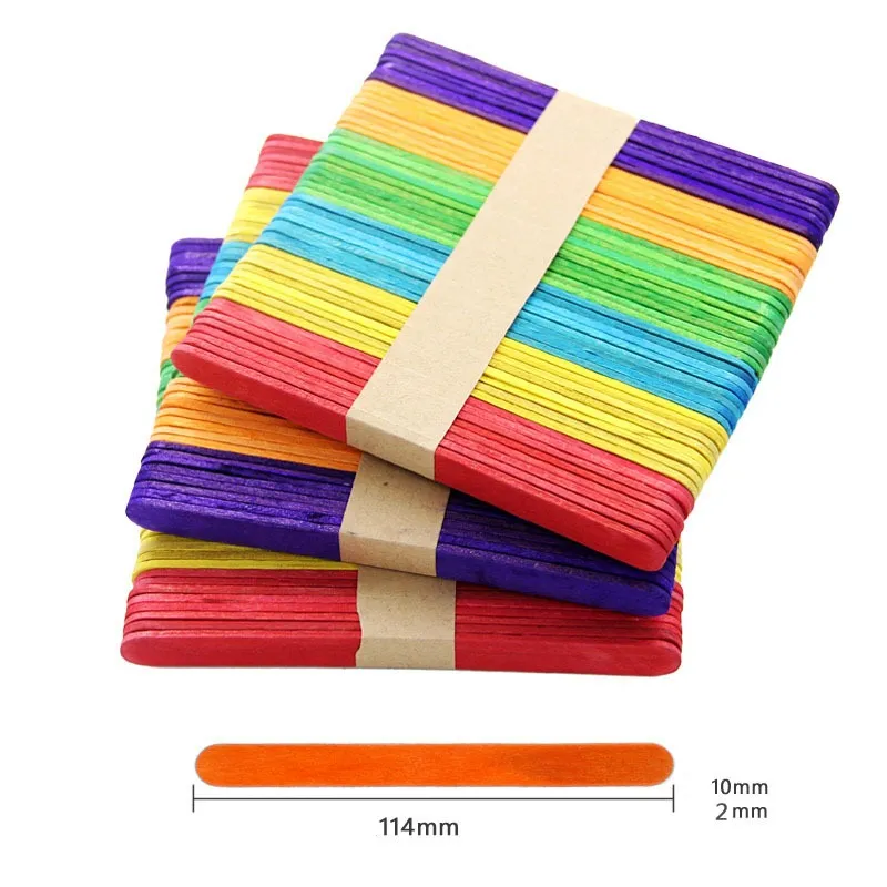 500 Bastoncini Colorati In Legno CBTONE: Creatività Fai-da-te Per Bambini E Progetti