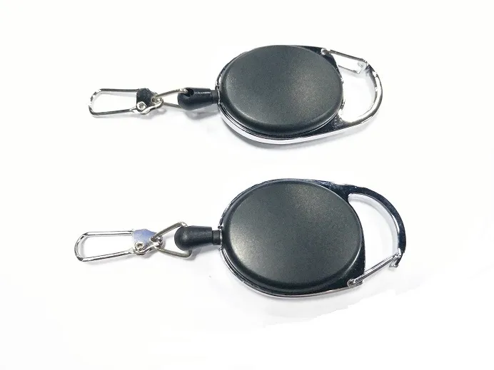 Telescopic Keyring with Nylon Rope Anti Lost Pull Buckles Mountaineering Buckle Spring Type Key Chain wen6681