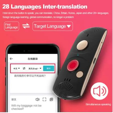 Traducteur Portable Bidirectionnel 68 Langues - Traduction Vocale Instantanée Et Photo