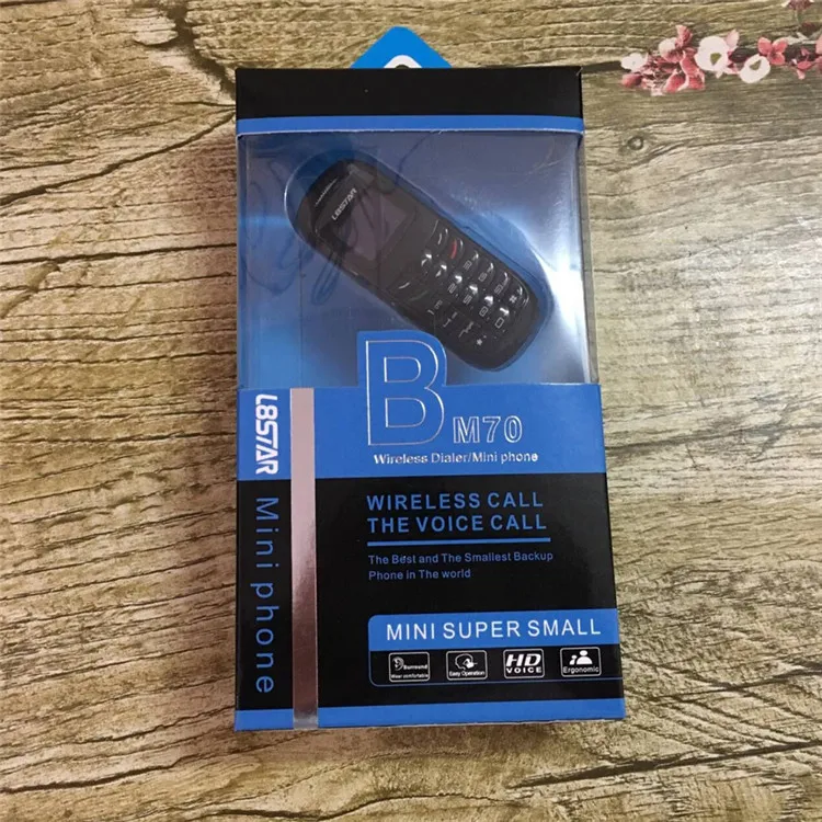 l8star BM70 Mini-Telefon Bluetooth Dialer-Kopfhörer Stereo-Mini-Kopfhörer-Taschentelefon Mini-Handys für Kinder DHL 9518002