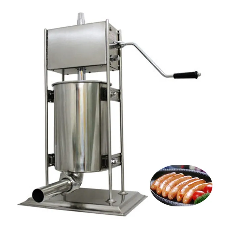 Qihang_top 10L manuel commercial farce saucisse machine/saucisse farce machine de remplissage/viande saucisse fabricant faisant la machine