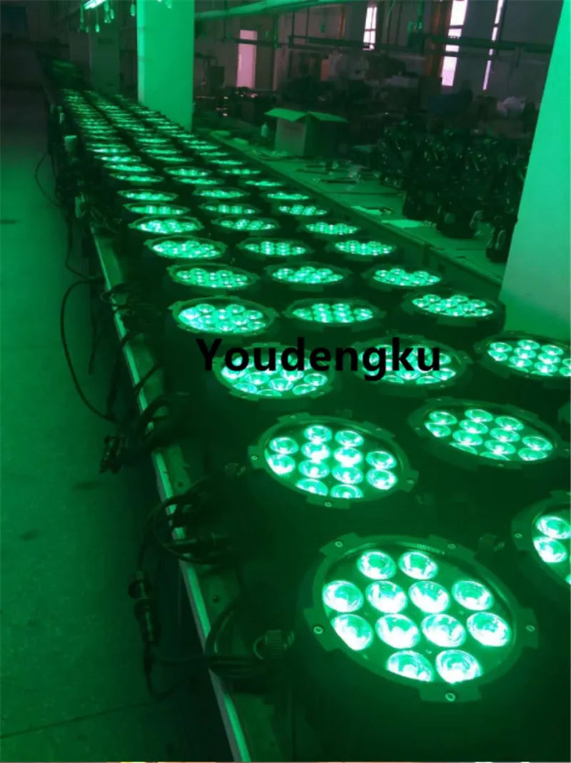6 stycken 12x15w rgbwa 5in1 par kan leda IP65 LED par 15W mini utomhus LED par vattentät DMX väggbricka ljus