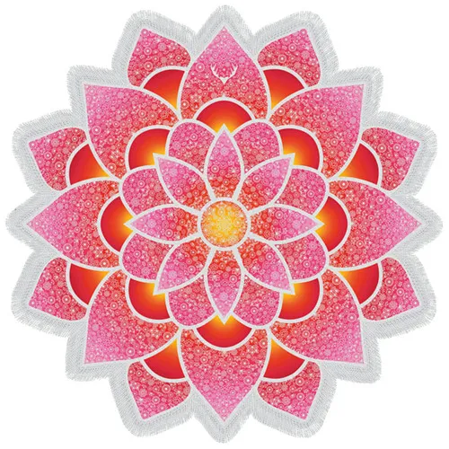 Neue Ankunft Indische Mandala Wandteppich Lotus Mat Yoga Bohemian Blume Gedruckt Schal Quaste Sunblocker Strand Handtuch 150 cm