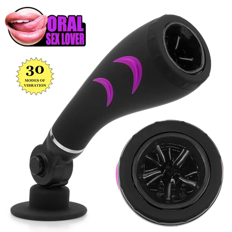 ORGART 30 Modes Vibrant Fellation Sex Machine Deep Throat Oral Vibrator Pocket Pussy Masturbateur Masculin Intime Sex Toys pour Hommes Y18110402