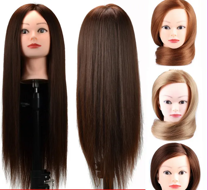 Synthtic hair Practice Hairdressing Training Head model Mannequin