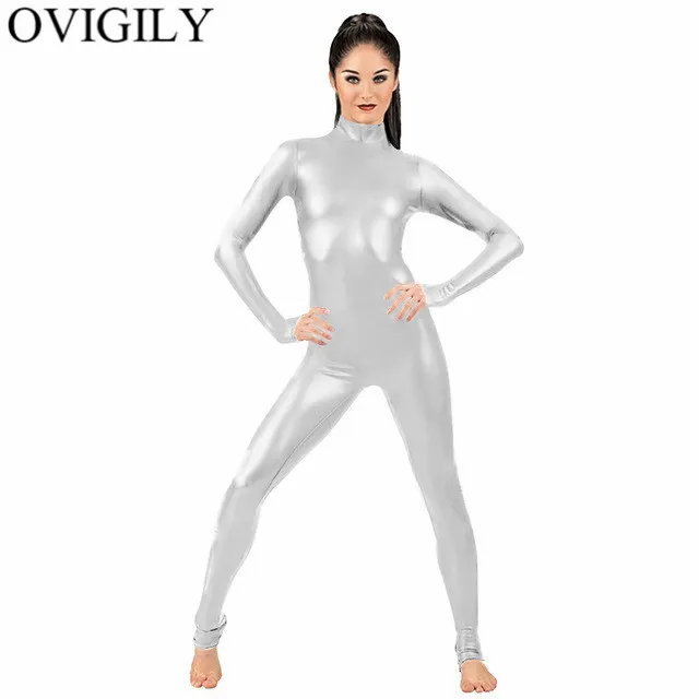 OVIGILY Womens Full Body Suit Costume Spandex Dance Ballet