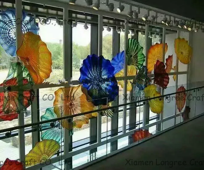 Lampade moderne Stile fatto a mano Piatti in vetro di Murano Hotel Soggiorno / sala da pranzo decorazione della parete