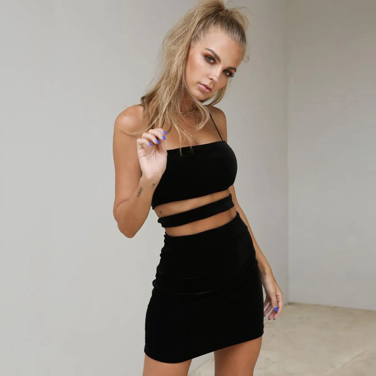 Sexy New 2018 Women's Clothing Dresses Sexy Tube Top Thin Dress Temperament Strap Rib Slim Pure Color Package Hip Women Dress