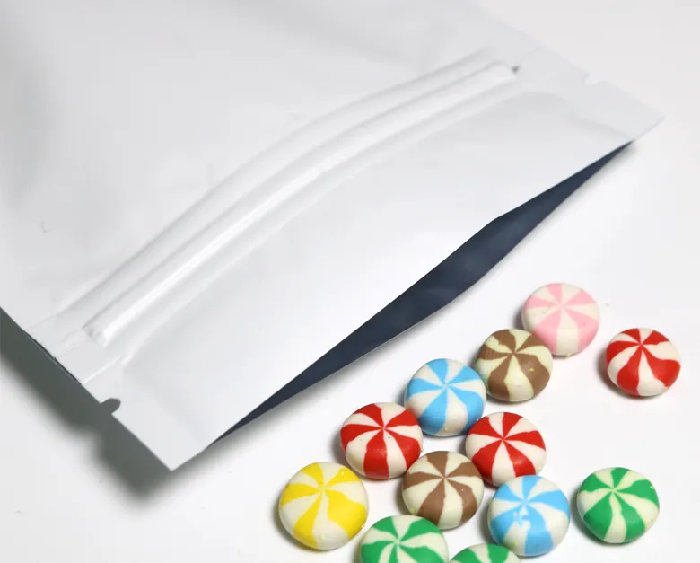 Çok renkli Açılıp Kapanabilir Zip Mylar Çanta Gıda Depolama Alüminyum Folyo Çantalar plastik ambalaj çantası Koku Geçirmez Torbalar