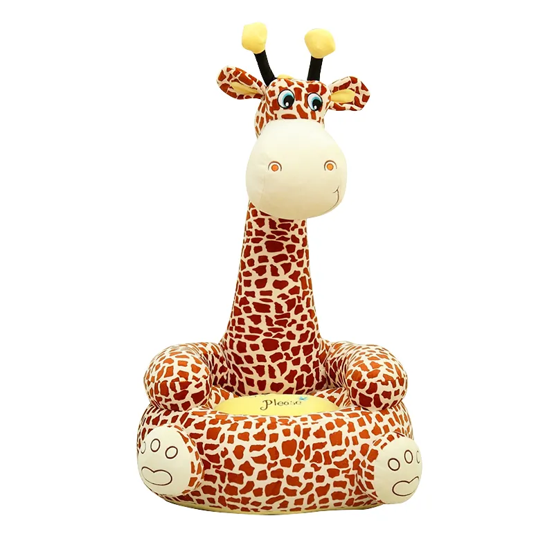Dorimytrader Big Soft Giraffeキッズソファ漫画動物キャットおもちゃの赤ちゃんチェア幼稚園シート31インチ80 CM DY60354