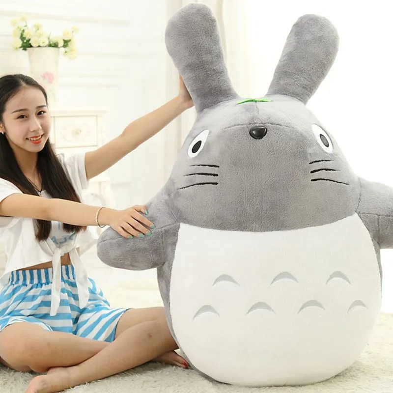 Dorimytrader KAWAII اليابانية أنيمي TOTORO لعبة القطيفة كبيرة محشوة لينة الكرتون TOTORO الاطفال دمية القط وسادة للأطفال والراشدين 180CM