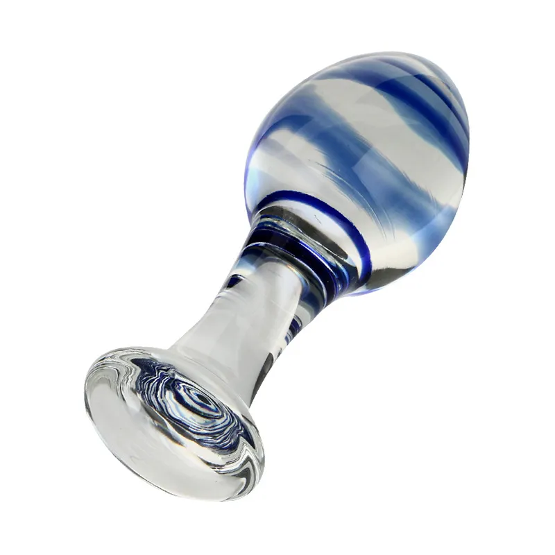 Pürüzsüz Cam Seks Oyuncakları Anal Fişler Buttplug 45mm Çapı Toplar Anüs Dilatör Stimülatörü G Spot Popo Eklenti1415744