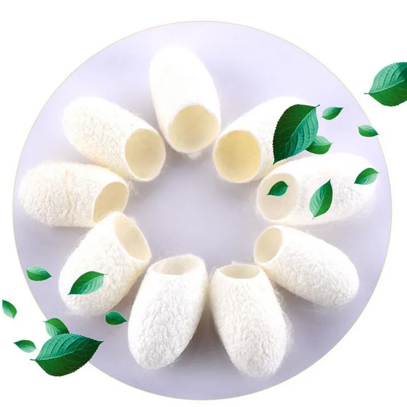 Wholesale Natural silk cocoon Ball Facial Cleanser Anti Aging Whitening blackhead Remover Skin Care Silkworm 