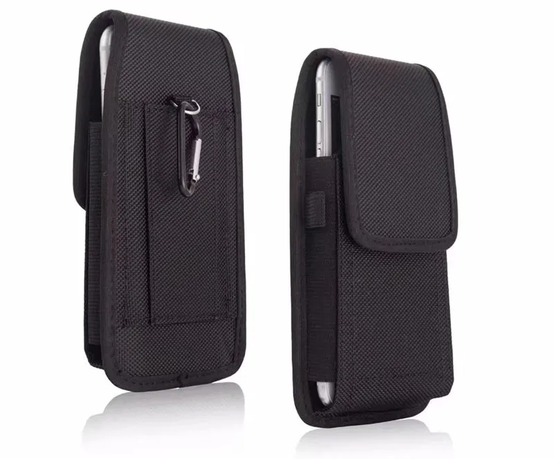 Riem Clip Holster Universele Telefoon Gevallen voor iPhone 13 Samsung Huawei Moto LG Leren Pouch Taille Pack Bag Sport Nylon Flip Mobile Covers