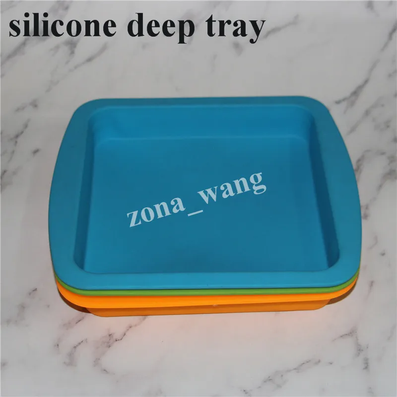 Prato inteiro de cera de silicone, forma quadrada profunda, 8quotx8quot, amigável, antiaderente, silicone, concentrado, grau alimentício, silic3743196