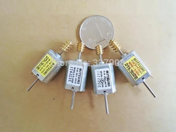 10PCS Mitsumi Series QK1 12V Micro Dc Motor Com Cobre Worm e Double Shaft Usado Para Toy Ou DIY