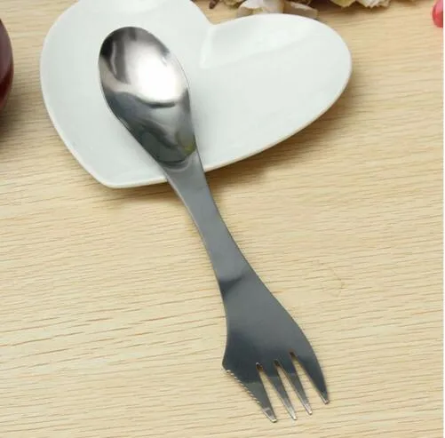 Garfo colher spork 3 em 1 talheres Talheres de aço inoxidável combo Cozinha Piquenique ao ar livre colher / faca / conjunto de garfo