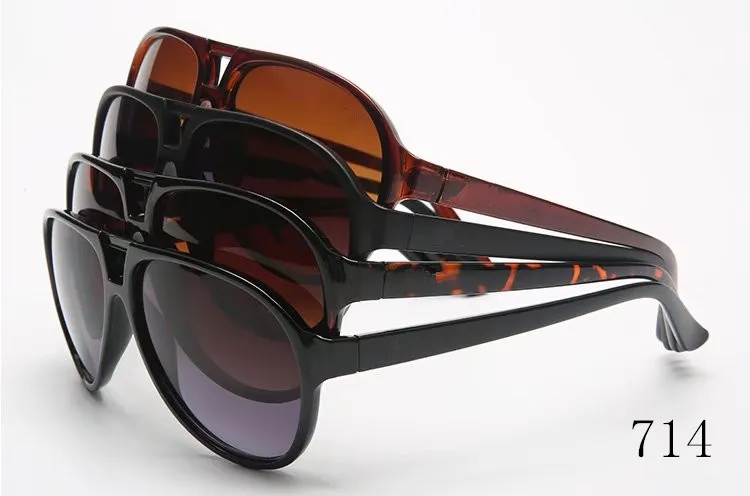 2018 Erkekler ve Kadınlar Için Yüksek kaliteli pilot Moda Güneş Gözlüğü Marka tasarımcısı Vintage Spor Güneş gözlükleri 714 ADEDI = 10