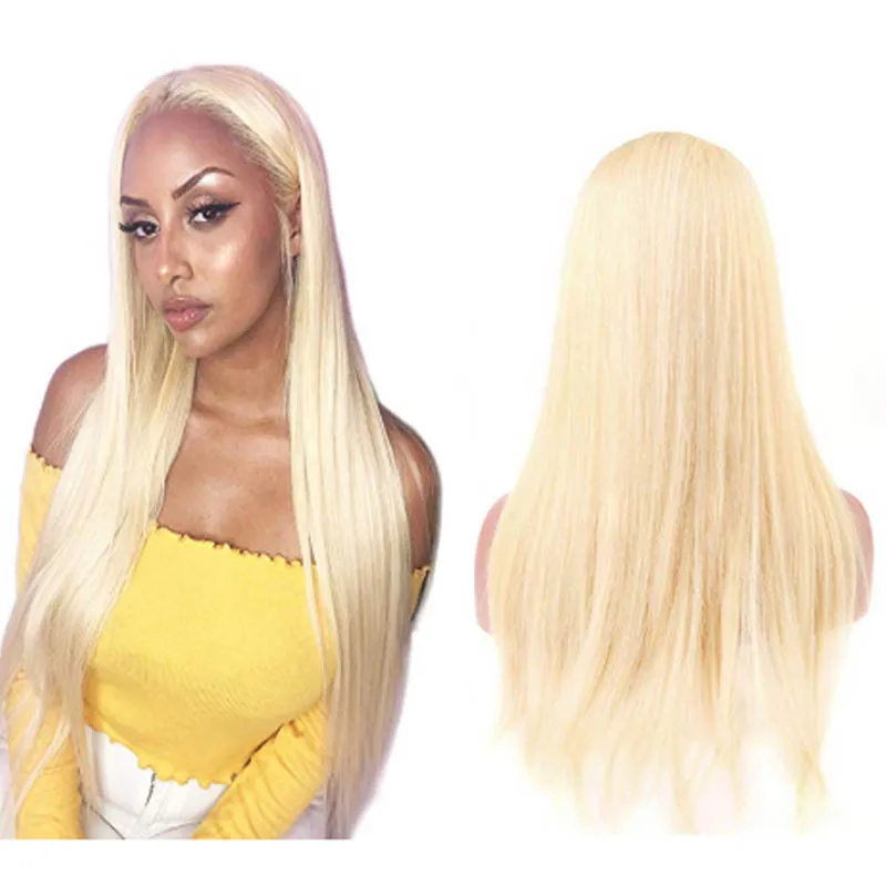 613 Blonde Color Straight Brazilian Virgin Human Hair 3 Bundles with 4*4 Lace Frontal Closure with Baby Hair Extension 4PCS Lot