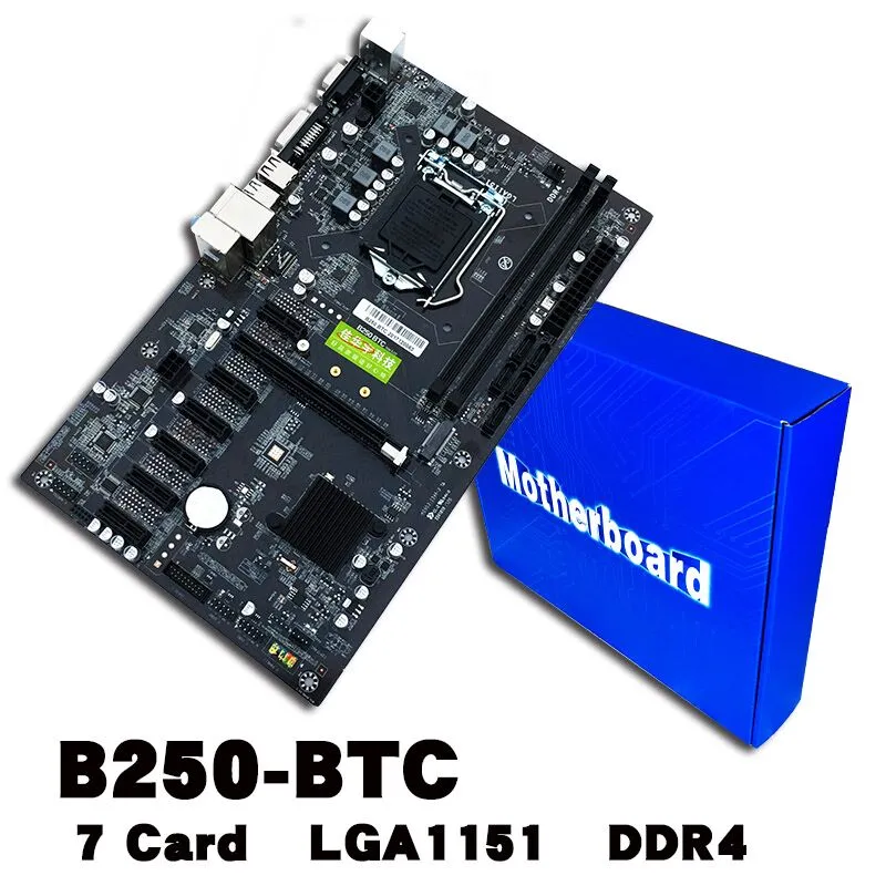 Freeshipping B250 BTC Desktop Computer Motherboard Professional Mainboard High Performance Motherboard Durable Computer Accessories LGA1151
