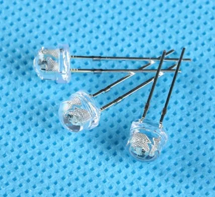 5mm Clear Straw Hat Multicolor Flicker RGB Red Green Blue Blinking 5 mm LED Light Emitting Diode Lamp DIY Kit