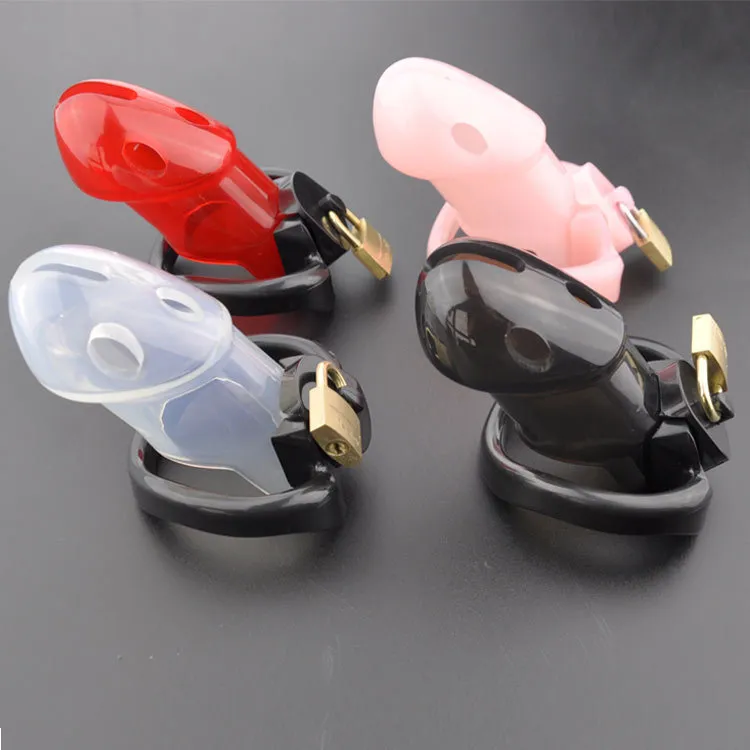 New design 100% Silicone Male Short Cage chastity cage Male chastity man birdlock male cages bound chastity device cage with Lock for Men