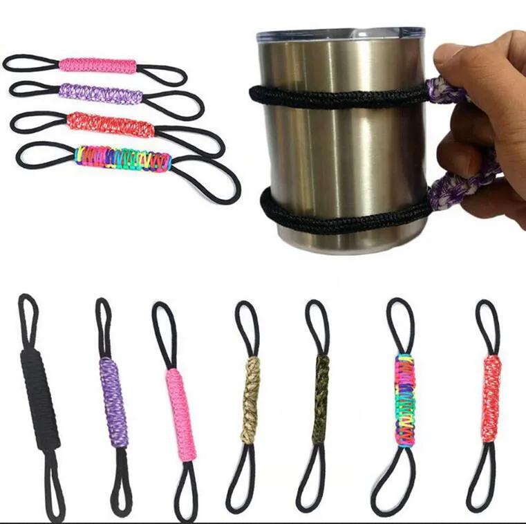 Paracord Cup Uchwyt Pleciony Uchwyt Pucharowy Tumbler Paracord Handmade Uchwyty na 20 uncji 30 OOA5360